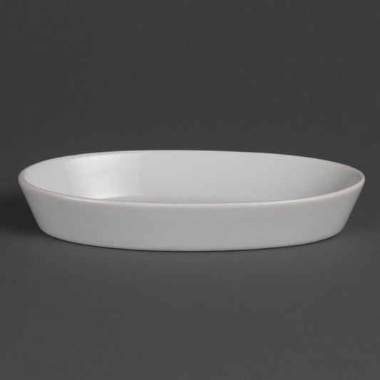 W418 Olympia Whiteware Ovale Ovenschalen 19,5x11cm (6 Stuks)