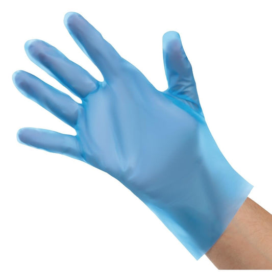 FC488-XL Nisbets Essentials poedervrije TPE handschoenen blauw XL (200 stuks)