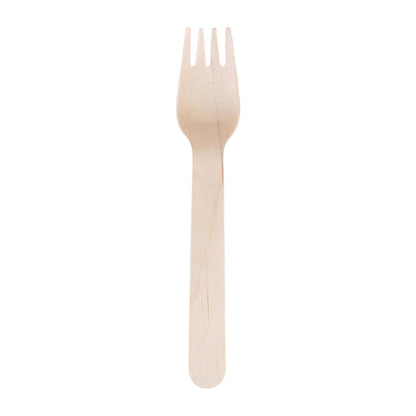 CD903 Fiesta Compostable biologisch afbreekbare houten vorken 15,5cm (100 stuks)