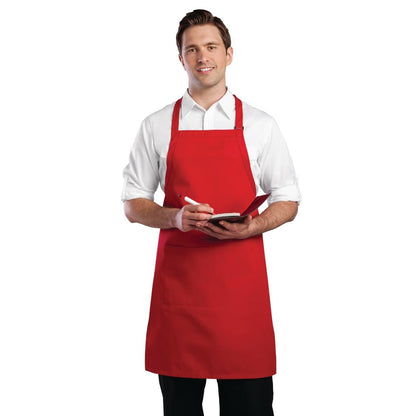 B196 Chef Works halterschort rood
