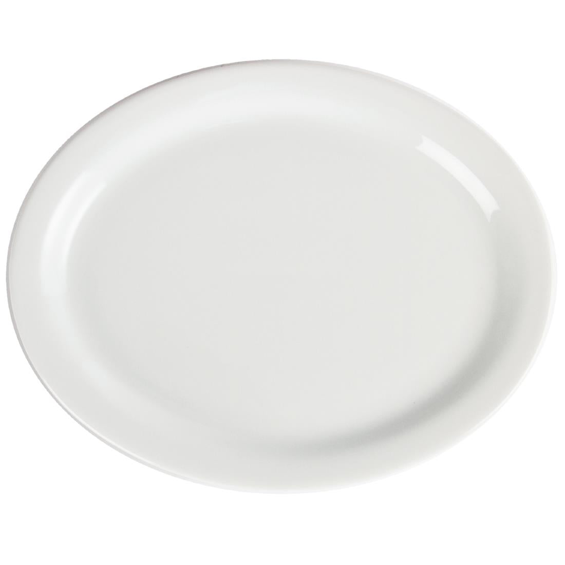 CB477 Olympia Whiteware Ovale Serveerschalen 25cm (6 Stuks)