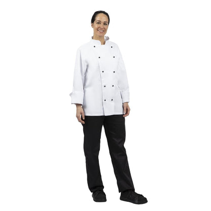 DL710-XXL Whites Chicago unisex koksbuis lange mouw wit XXL
