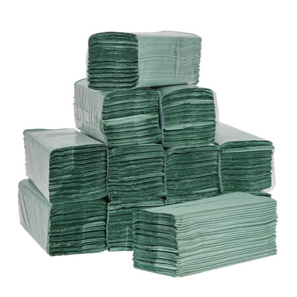DL923 Jantex Z-gevouwen handdoeken 1-laags 250 vellen groen (12 stuks)
