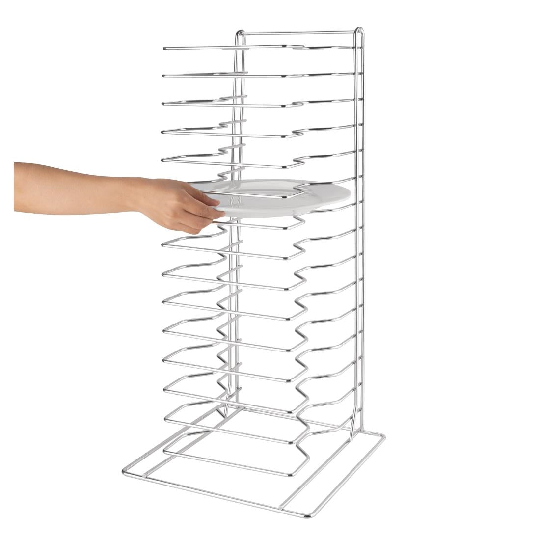 F027 Vogue pizza pan stapelrek 15 sleuven