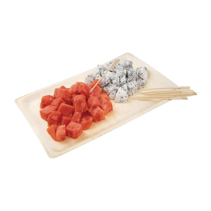 DK397 Fiesta Compostable biologisch afbreekbare bamboeprikkers peddelvorm 9cm (100 stuks)