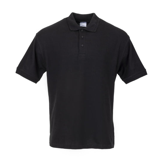 A735-L Unisex poloshirt zwart L