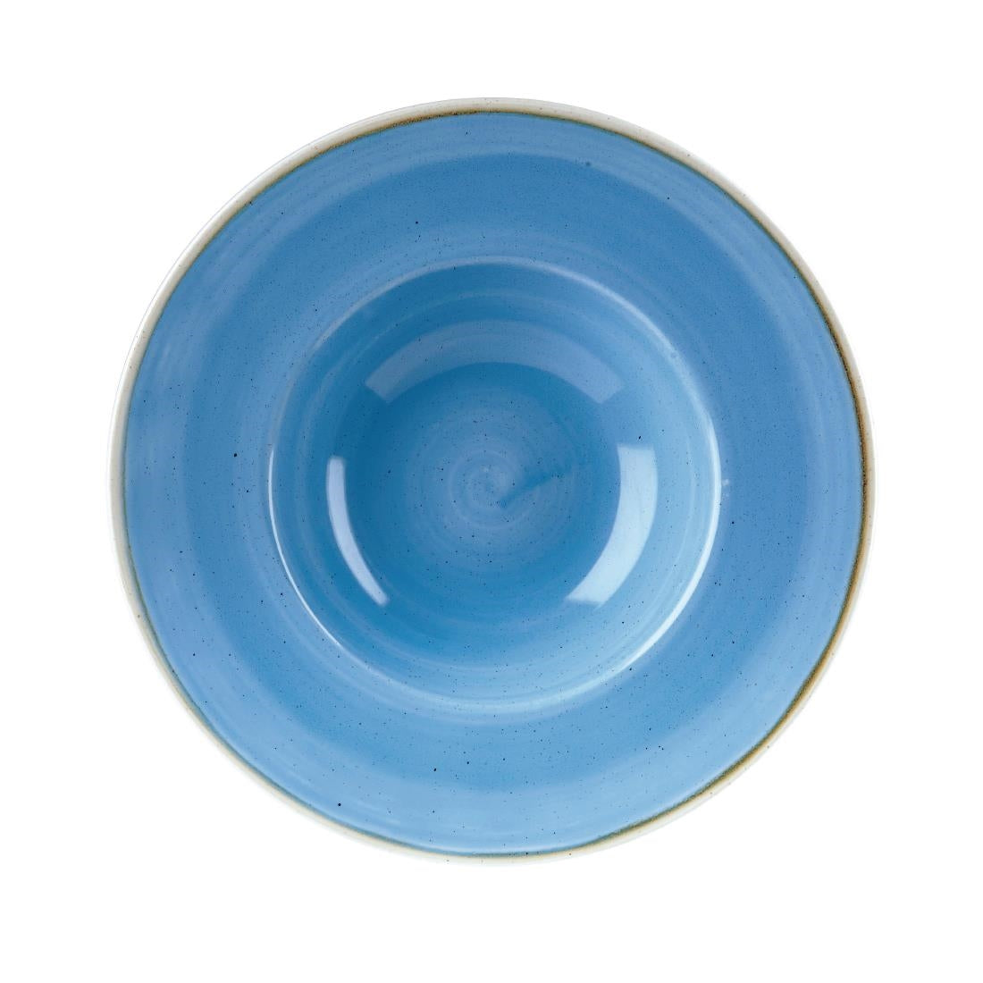 DF783 Churchill Stonecast Cornflower Blue Kom Met Brede Rand Medium 23.88cm (12 stuks)