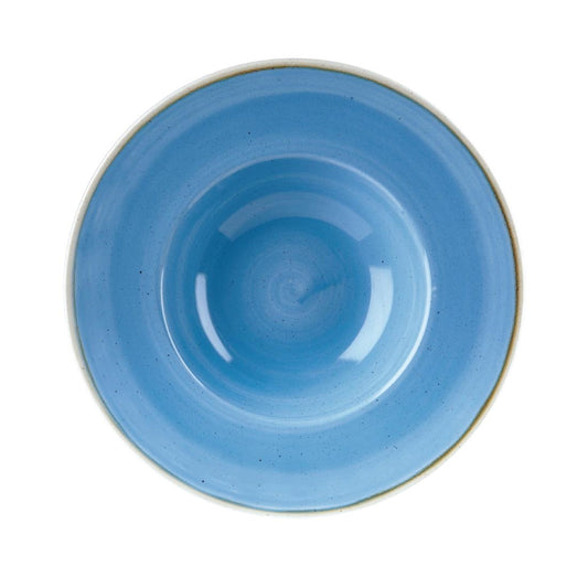 DF783 Churchill Stonecast Cornflower Blue Kom Met Brede Rand Medium 23.88cm (12 stuks)