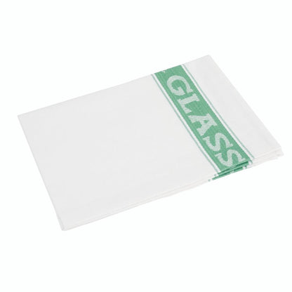 E912 Vogue halflinnen glazendoek/poleerdoek groen 76 x 51cm