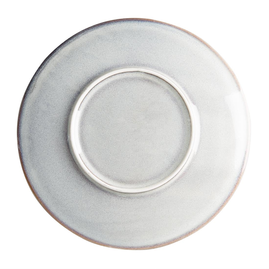 FU195 Olympia Drift Grijze Coupe Borden Met Reliëf, 220mm (6 Stuks)
