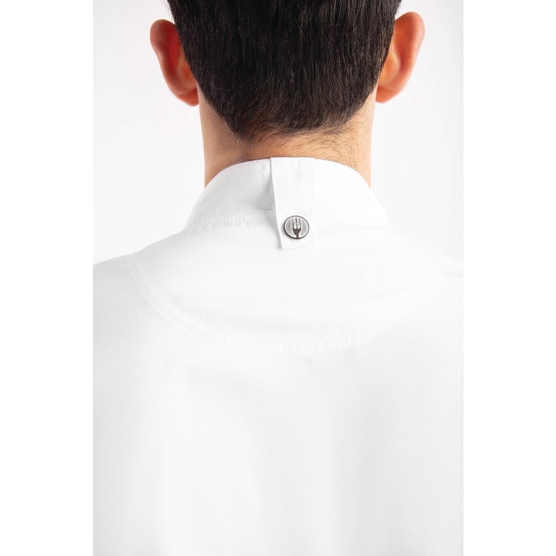 BB264-M Chef Works Urban Hartford unisex koksbuis met rits lange mouw wit M