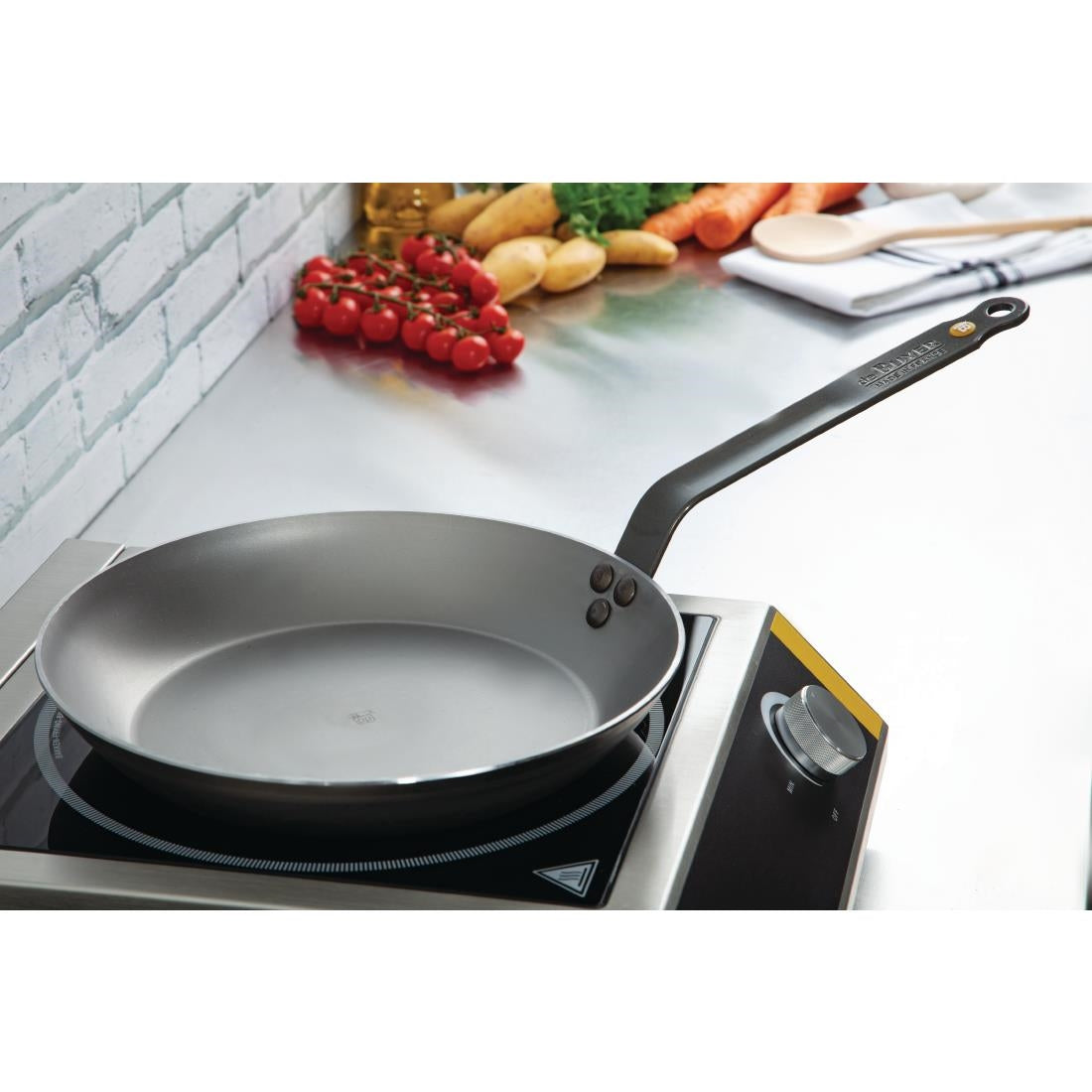 DN899 De Buyer Mineral B blauwstalen koekenpan 28cm