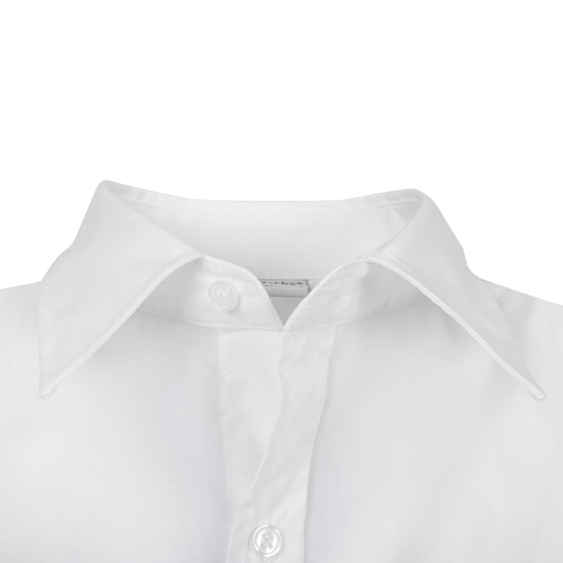A730-S Uniform Works unisex overhemd lange mouw wit S