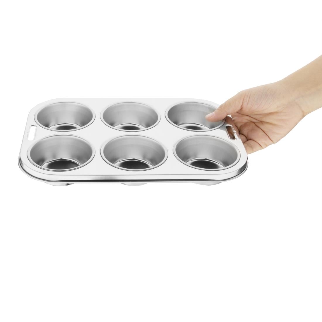 E714 Vogue roestvrijstalen muffinbakvorm 6 cups