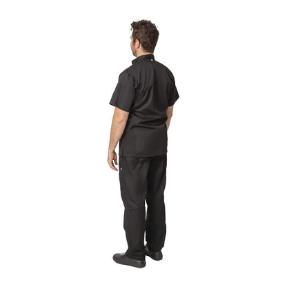B472-XL Chef Works Springfield unisex koksbuis met rits zwart XL