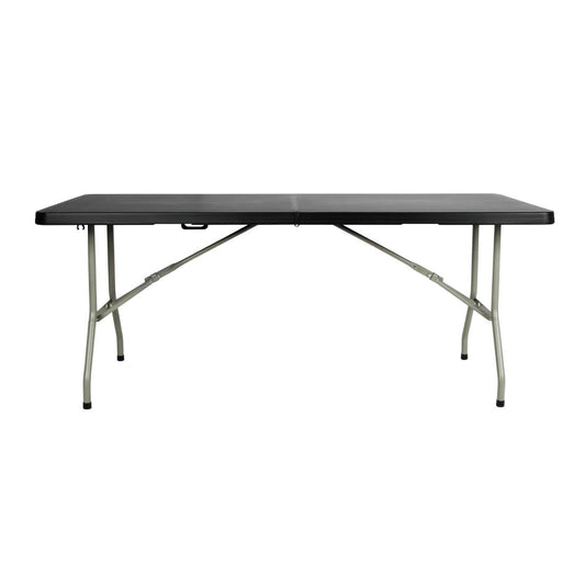 HZ169 Bolero Rechthoekige Centraal Opvouwbare Tafel 6ft Zwart