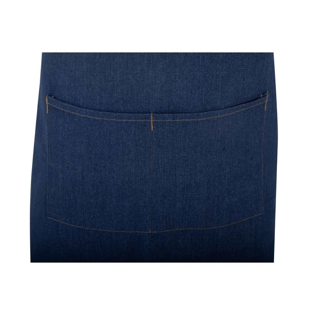 BA159 Southside Schort Denim Blauw Met Bruine Bandjes