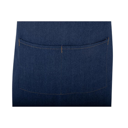 BA159 Southside Schort Denim Blauw Met Bruine Bandjes