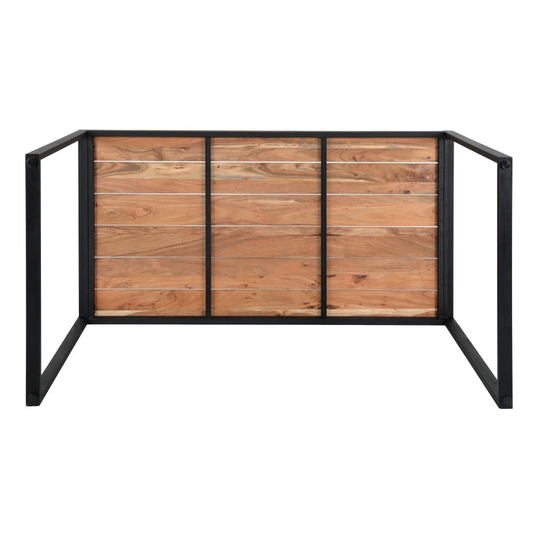 DK905 Bolero Industriële Bartafel Van Staal En Acacia, 1800x900mm