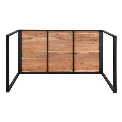 DK905 Bolero Industriële Bartafel Van Staal En Acacia, 1800x900mm
