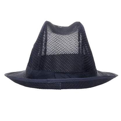 A654-M Trilby hoed met haarnetje blauw M