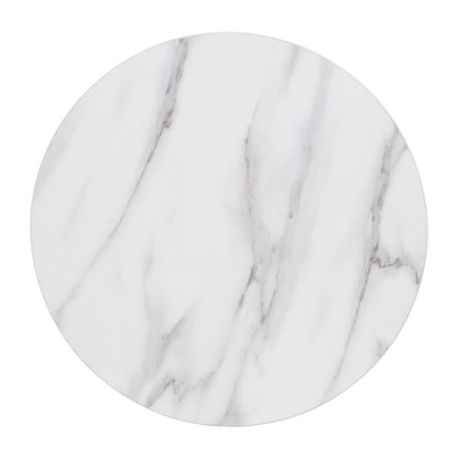 DT445 Bolero, voorgeboord rond tafelblad met marmereffect, 600 mm