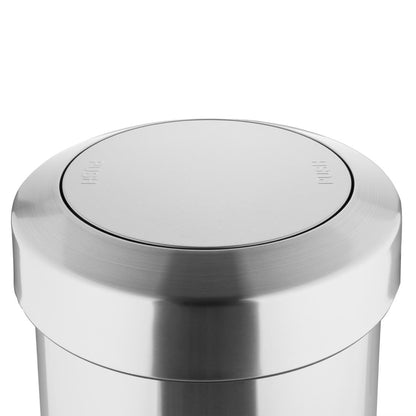 HT461 Bolero Geborsteld Stalen Prullenbak Met Swingdeksel 70Ltr