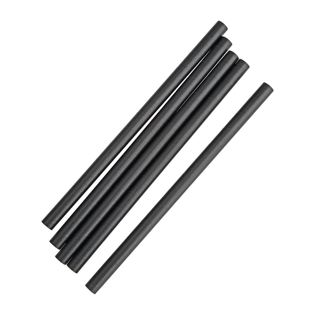 FB145 Fiesta Compostable zwarte papieren smoothierietjes 21cm (250 stuks)