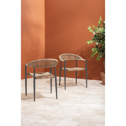 HZ591 Bolero Eden PE gevlochten rattan outdoor armstoelen naturel (4 stuks)
