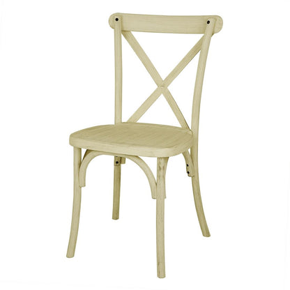 HW282 Bolero Manhattan Kruisrug Harsstoelen Naturel (4 stuks)