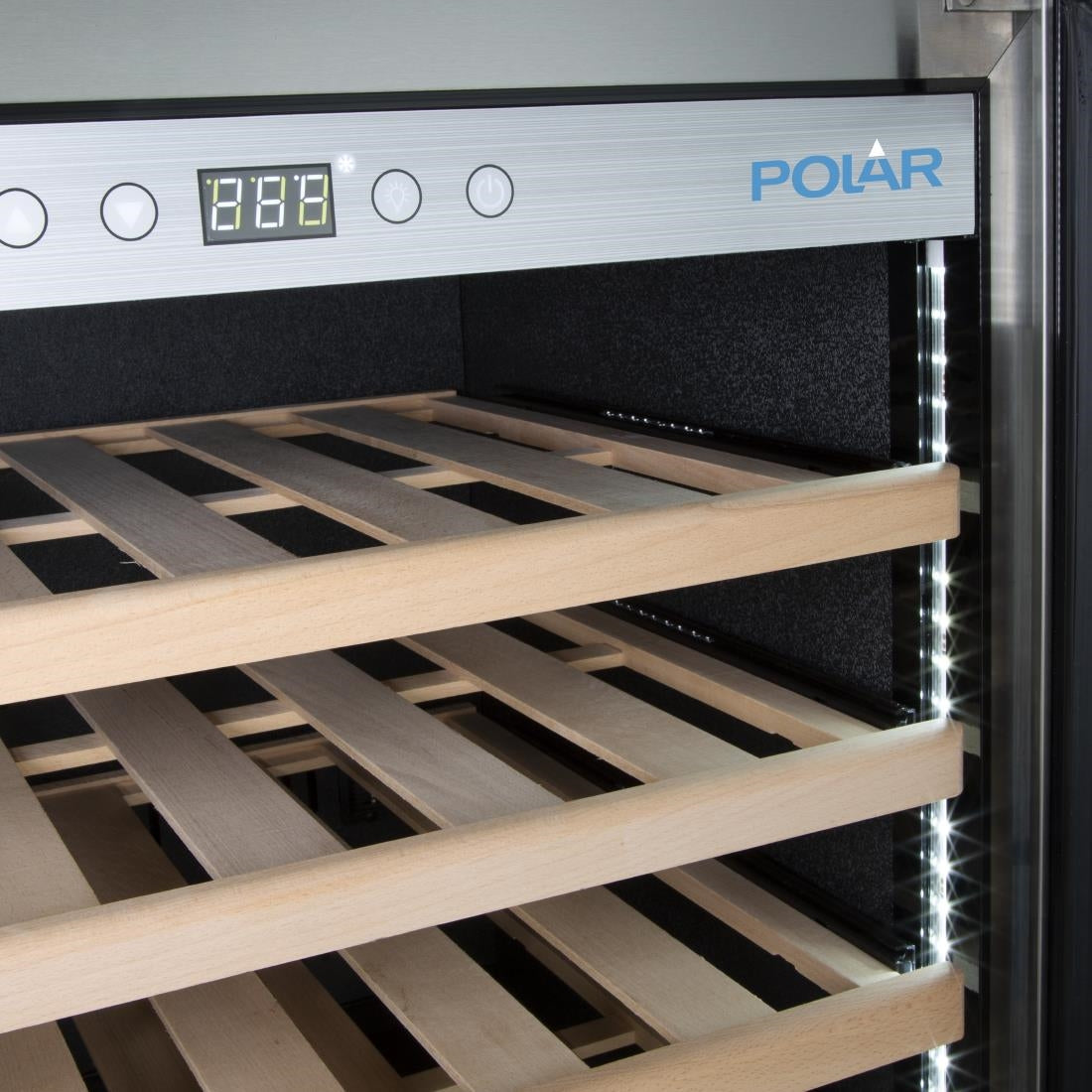 GM628 Polar G-Series Dual Zone Wijnkoelkast Roestvrij Staal 109 Flessen