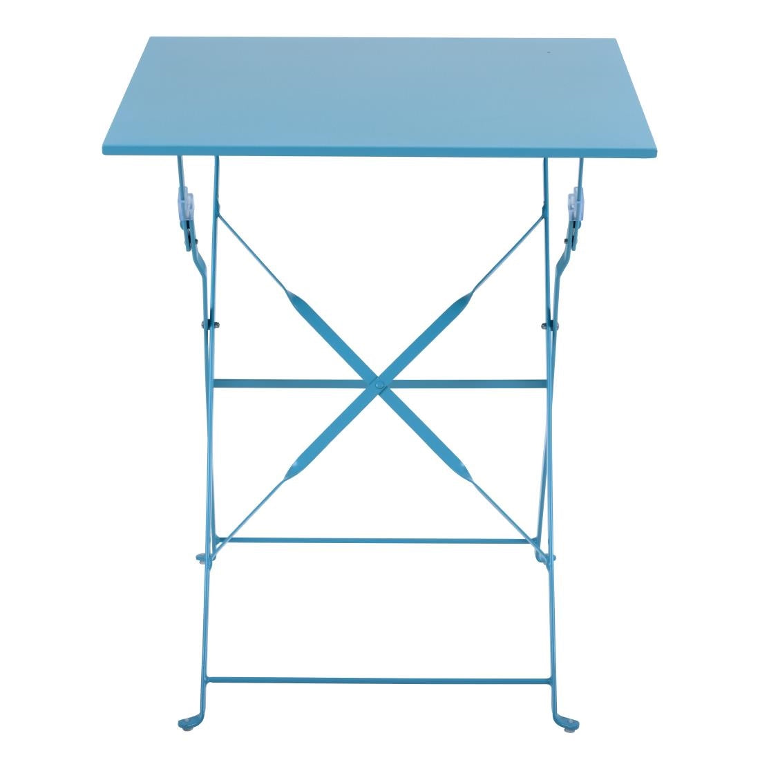 GK985 Bolero vierkante opklapbare stalen tafel turquoise 60cm