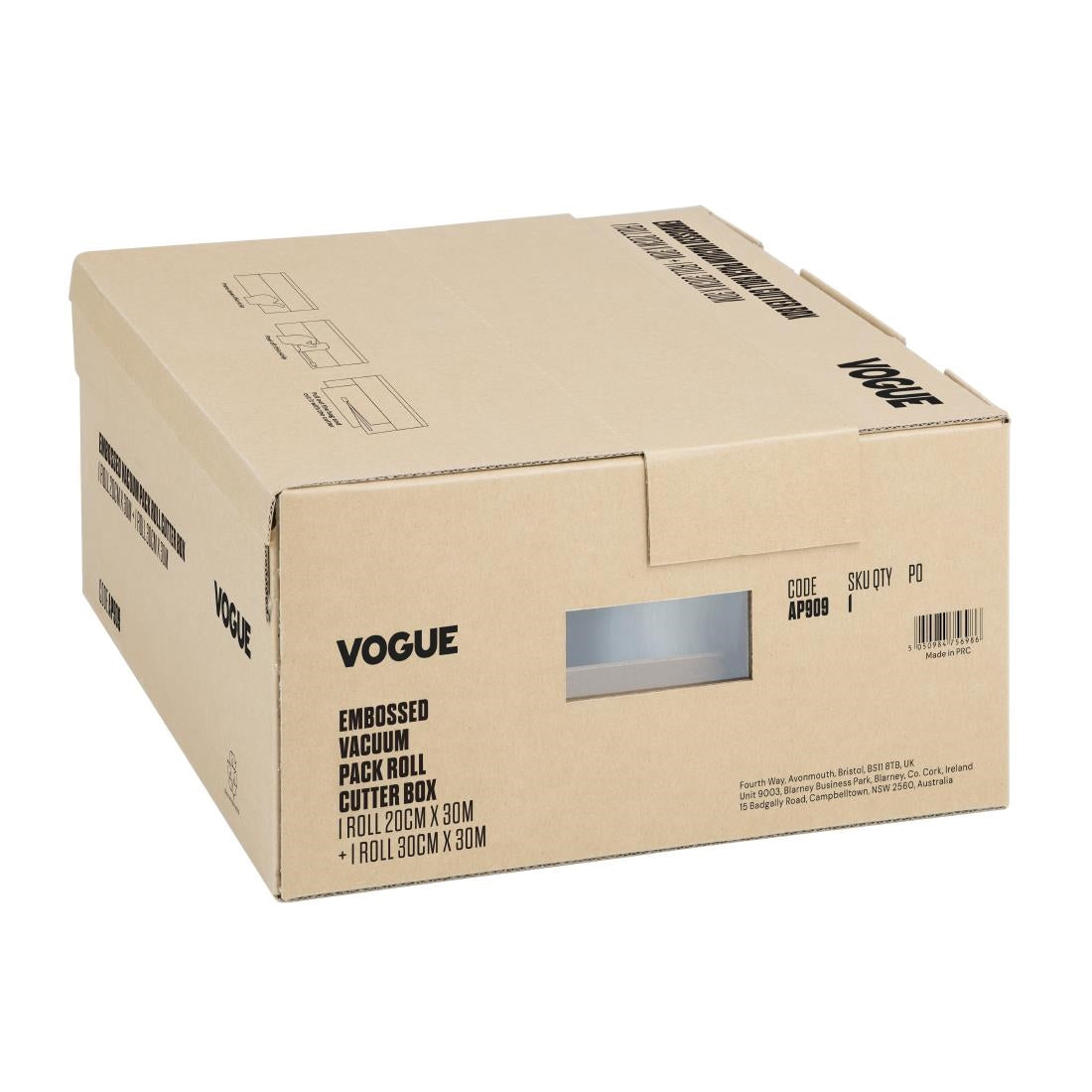 AP909 Vogue Vacuümverpakkingsrol Met Snijdoos (Reliëf) 200 mm En 300 mm Dubbelverpakking
