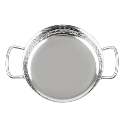 HY110 Olympia Tafelpresentatie Handvat Schotel Roestvrij Staal Gehamerd 125mm