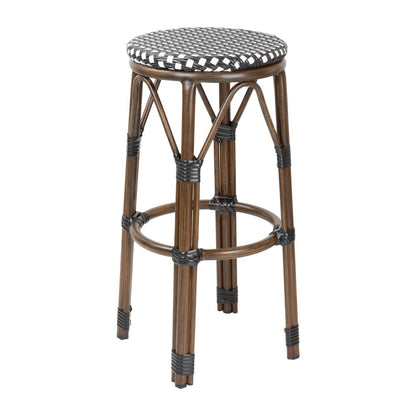 HZ146 Bolero Parijse Stijl PE Rieten Barkrukken Zwarte Stip Mix (2 stuks)