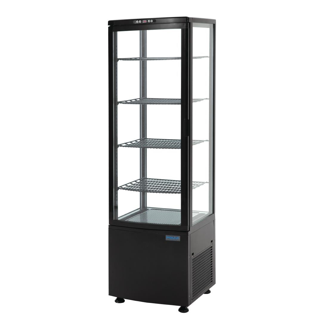 DP289 Polar C-serie koelvitrine met gebogen glasdeur 235L zwart
