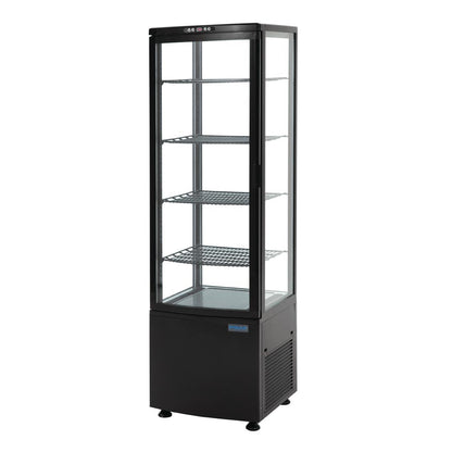 DP289 Polar C-serie koelvitrine met gebogen glasdeur 235L zwart