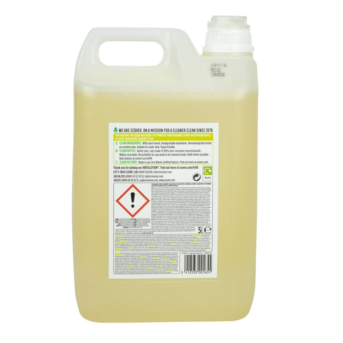 GG203 Ecover geconcentreerd afwasmiddel citroen en aloe vera 5Ltr