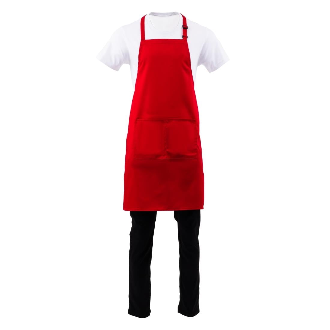B196 Chef Works halterschort rood