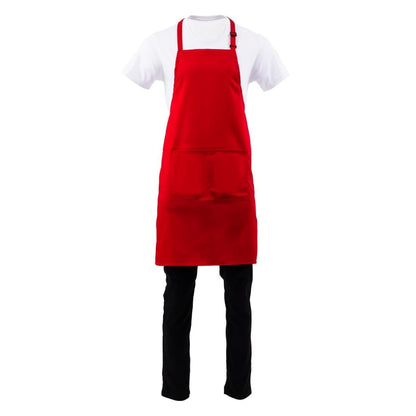 B196 Chef Works halterschort rood