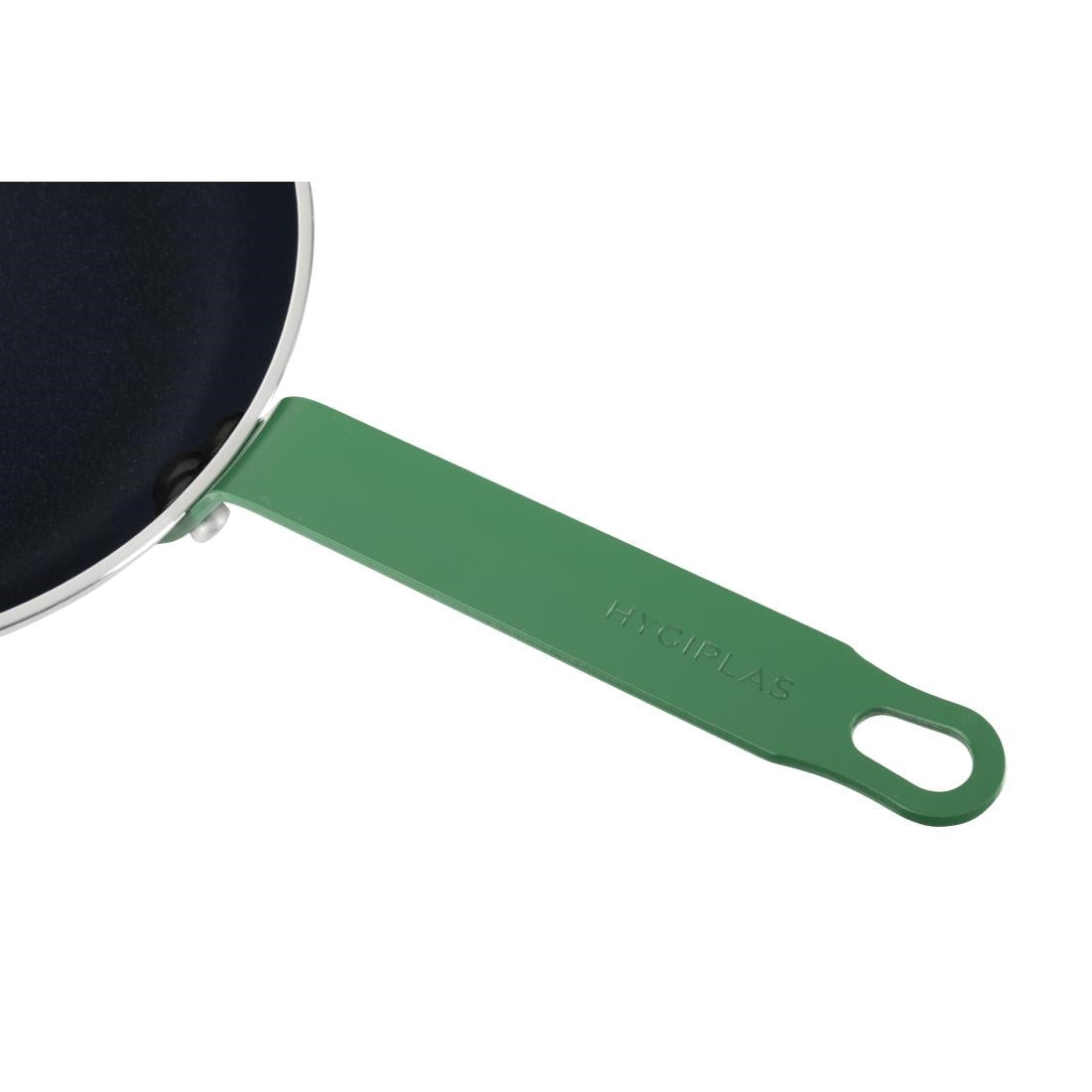 FB471 Hygiplas Teflon Platinum Plus anti-aanbak koekenpan 240mm groen handvat