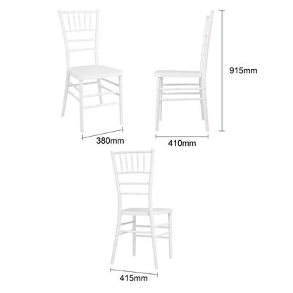 JA998 Bolero Chiavari Polypropyleen Stoelen Wit (4 stuks)