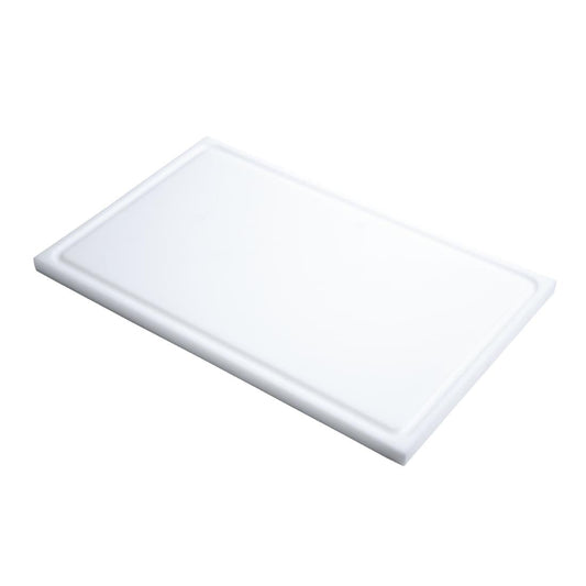 GN332 Gastro M GN1/1 HDPE snijplank met sapgeul wit