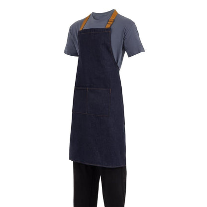 B980 Southside halterschort blauw denim