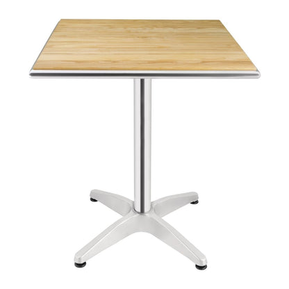 U430 Bolero vierkante terrastafel met essenhouten blad 60cm