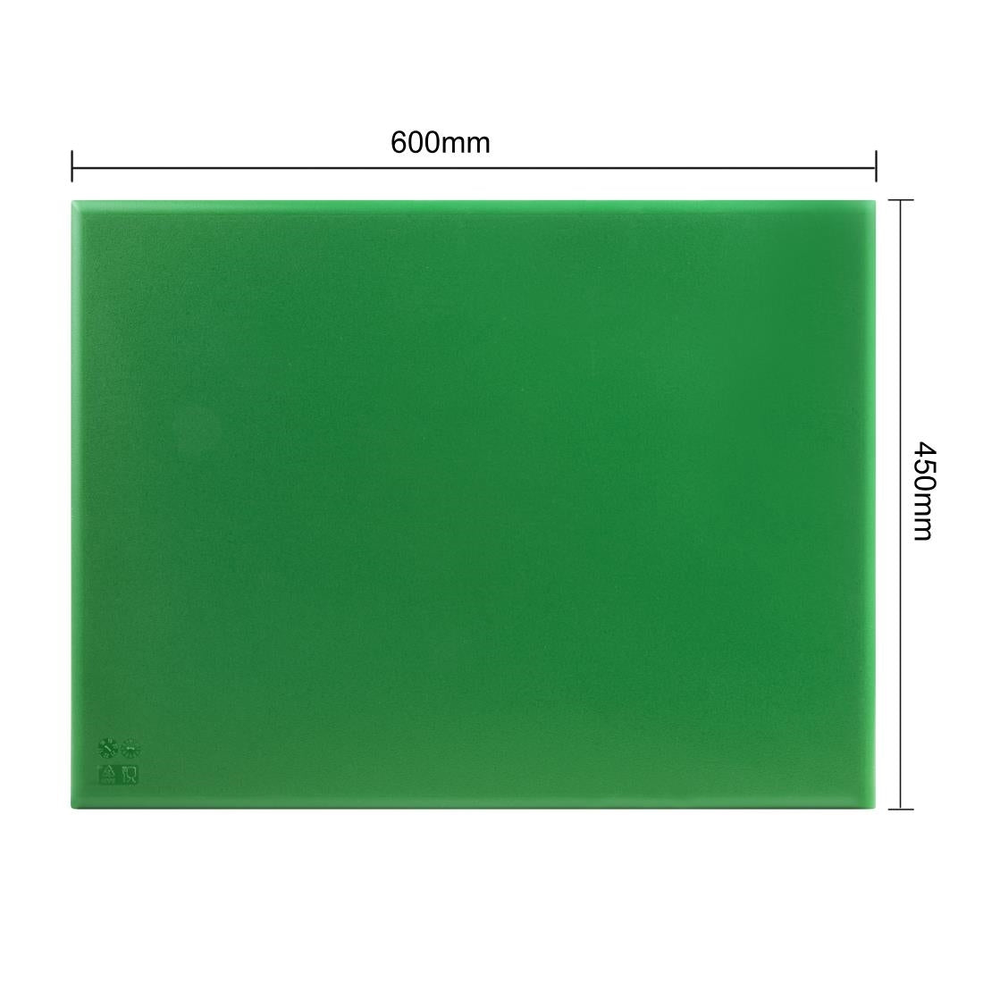 HC876 Hygiplas LDPE extra dikke snijplank groen 600x450x20mm
