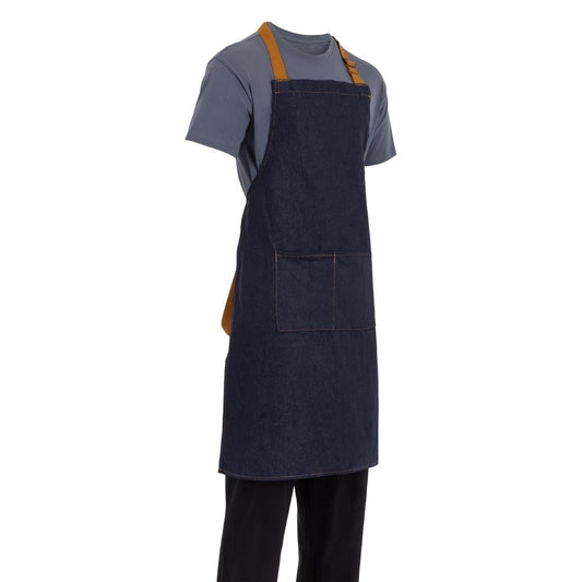 B980 Southside halterschort blauw denim