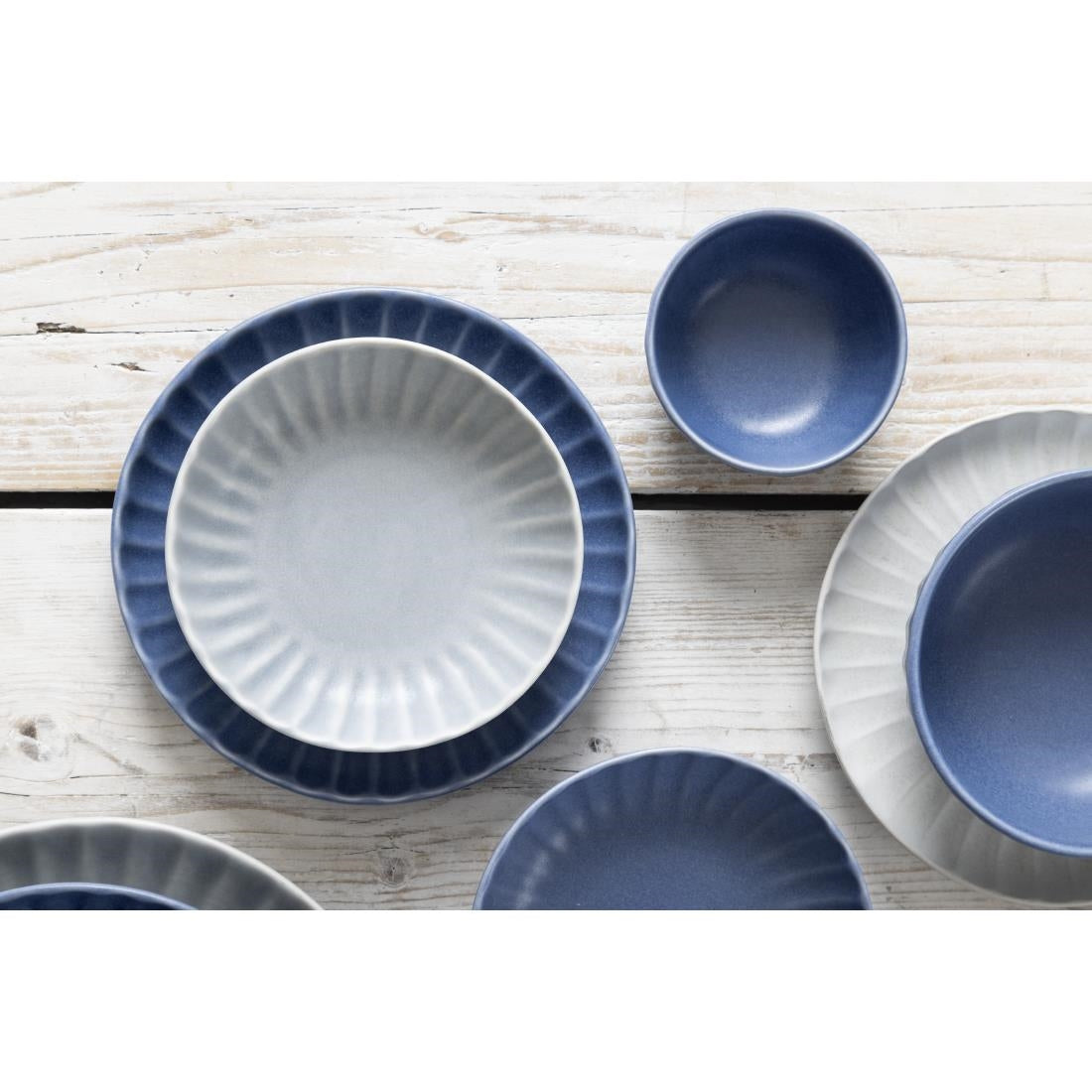 FU204 Olympia Corallite Diepe Kommen Blauw 105mm (12 stuks)
