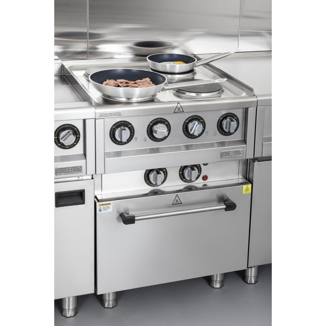 CU471 Buffalo 600-Serie Elektrische Kookplaat Met 4 Kookzones
