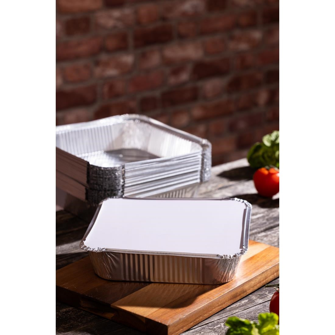 DZ894 Fiesta Recyclebare Deksels Voor Diepe/Ondiepe Foliecontainers (200 Stuks)